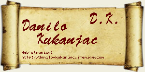 Danilo Kukanjac vizit kartica